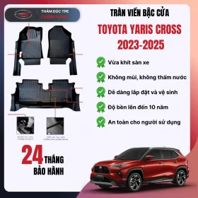 Thảm lót sàn ô tô Toyota Yaris Cross bản xăng 2024